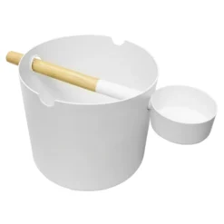 Kolo Design Sauna Emmer + Lepel – Wit -Zwembadbenodigdheden Winkel 1Kolo HV