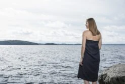 Sauna Handdoek Zwart/grijs 90×180 Cm – Rento Kenno -Zwembadbenodigdheden Winkel 331563 D 02 scaled 1