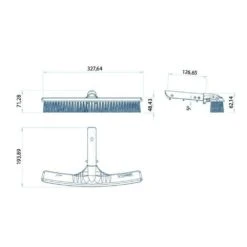 Schoonmaakborstel Voor Zwembaden – 33 Cm – Shark Series -Zwembadbenodigdheden Winkel pool wall brush colour blue 33 cm3