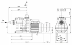 Aqua Vario Plus Variabele Zwembadpomp -Zwembadbenodigdheden Winkel technischetekeningspeckaquavarioplus