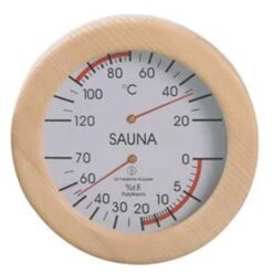 Sauna Thermometer Hygrometer En Thermometer Rond (Ø16cm)